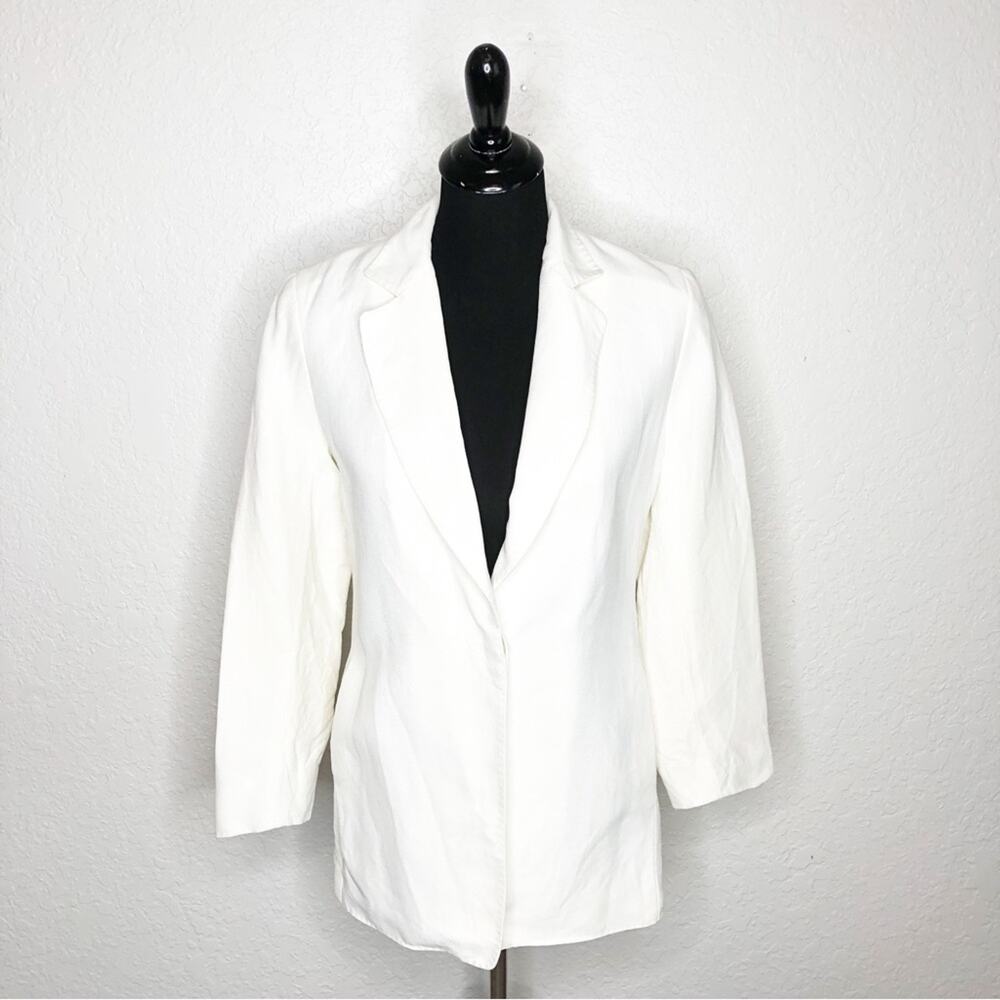 Lafayette 148 New York off white linen blend blazer